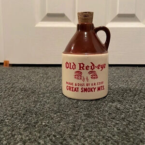 Vintage Old Red eye jug, Great Smoky Mountains souvenir